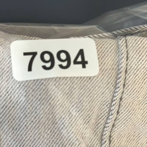 Levis Button Fly 501 Straight Fit Jeans Men's 40/30 Actual 38/28 Light Gray - Picture 10 of 11